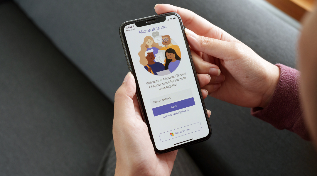 Microsoft Teams on mobile phone